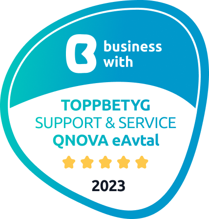 Toppbetyg Support & Service på QNOVAs avtalshantering